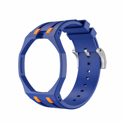 Bracelet en caoutchouc pour AP x Swatch Royal Pop Bleu/orange